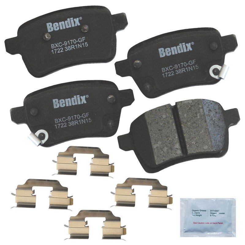 Bendix Priority1 CFC1722 Ceramic Rear Brake Pads for Fiat 500L 2020-2014 - Image 2